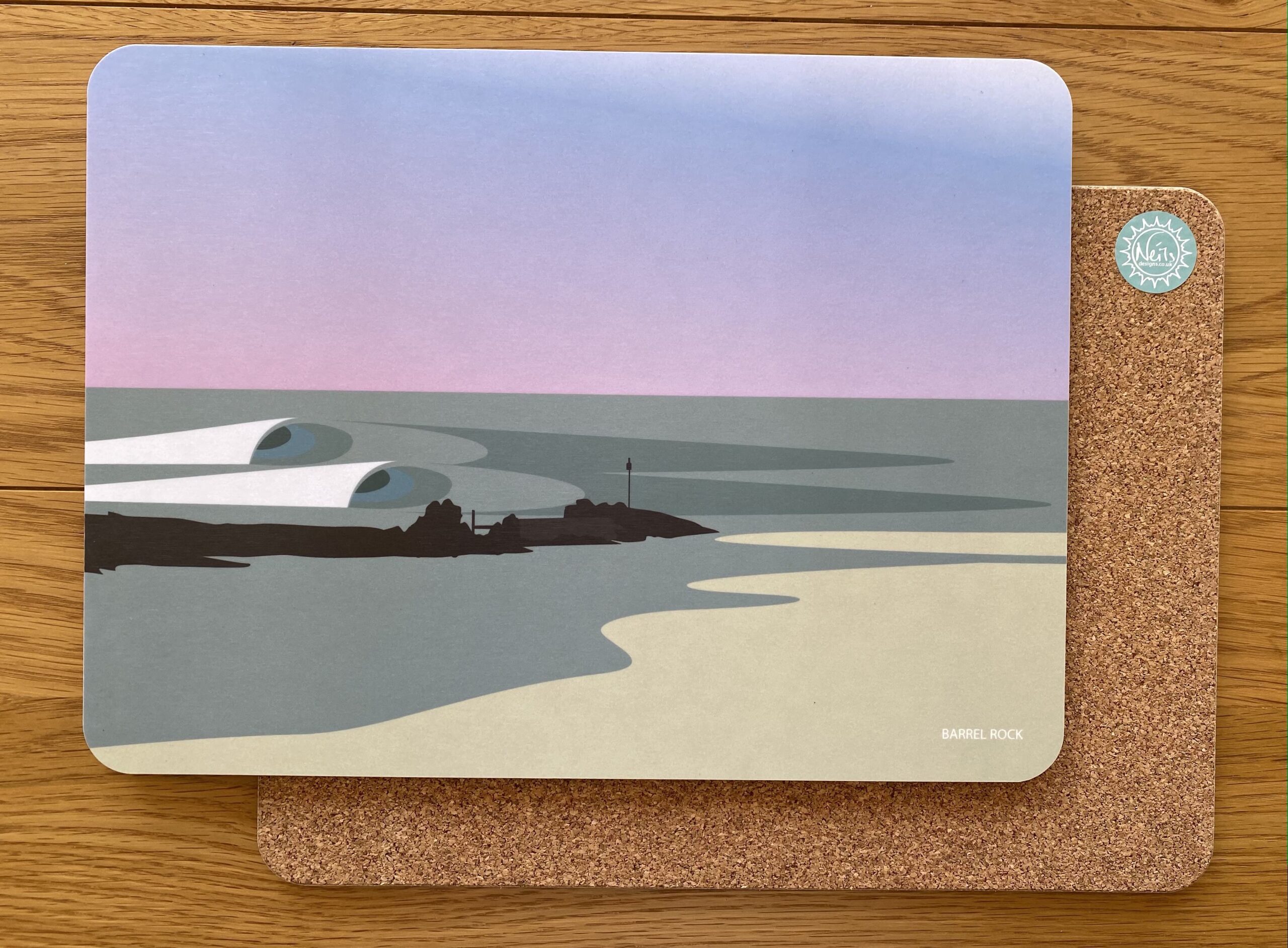 barrel rock placemat