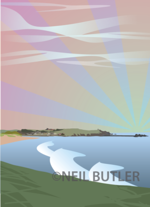 Bude sunburst portrait card
