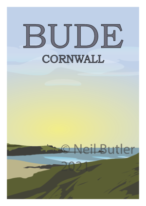 bude summerleaze yellow print