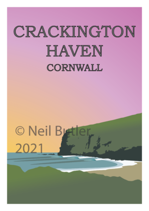 Crackington Haven sunset print