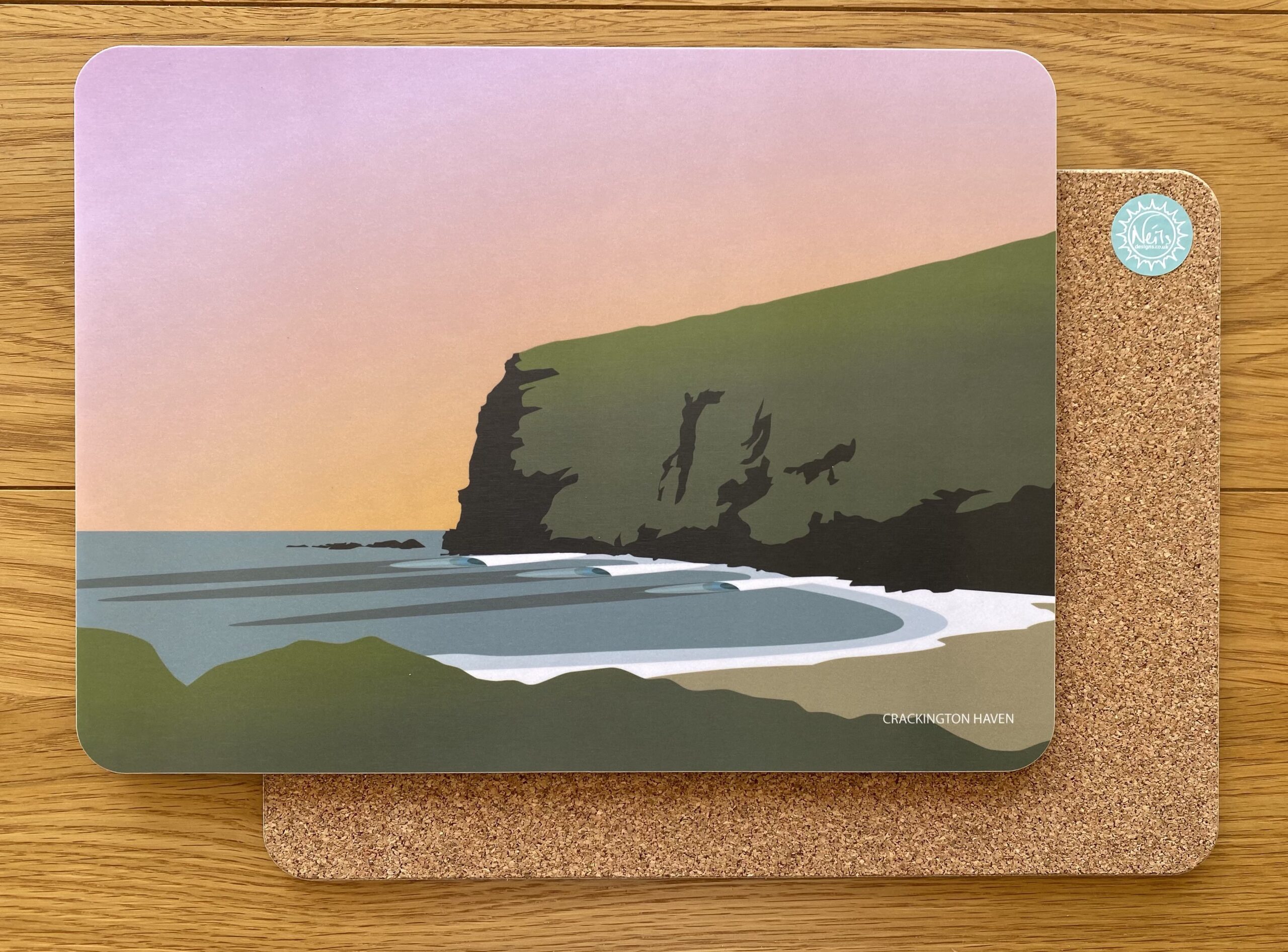 Crackngton haven sunset on a placemat, neilsdesigns