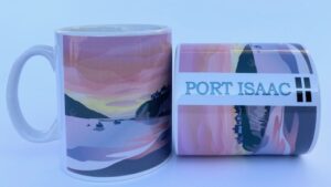 port Isaac sunset mug