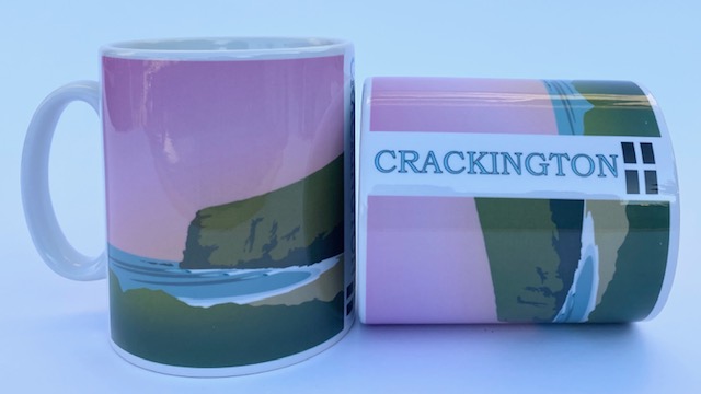 Crackington Haven pink mug