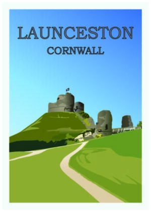 Launceston castle print