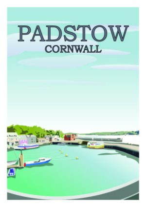Padstow harbour print