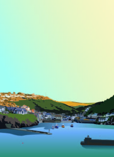 Port Isaac vista card
