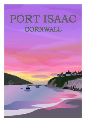 Port Isaac sunset print