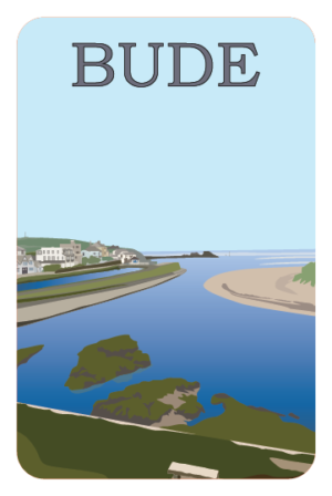 Bude canal fridge magnet