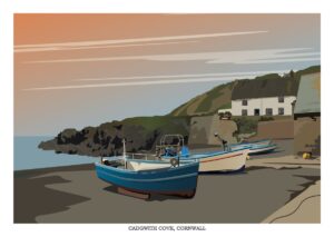 Cadgwith Cove landscape print