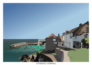 coverack landscape print