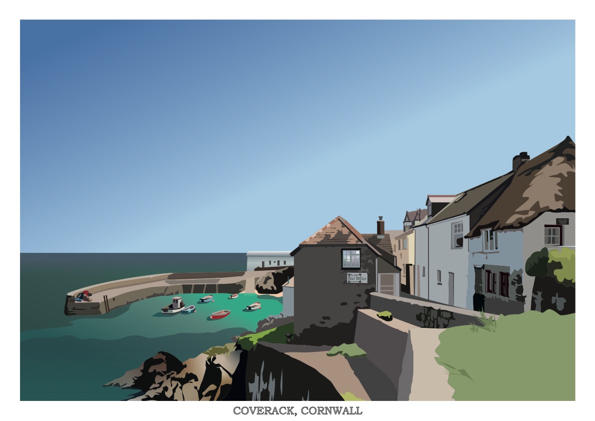 coverack landscape print