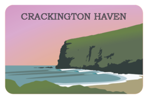 Crackington Haven sunset fridge magnet