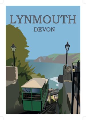 lynmouth cliff railway print