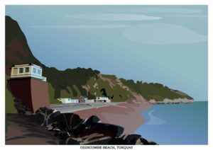 oddicombe beach print
