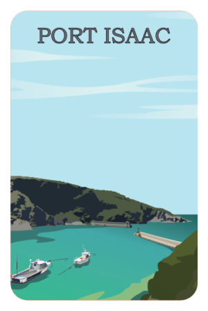 port isaac harbour fridge magnet