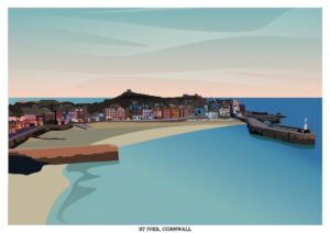 st ives vista landscape print