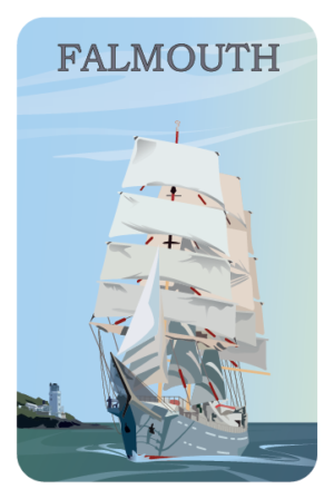 Falmouth tall ships fridge Magnet